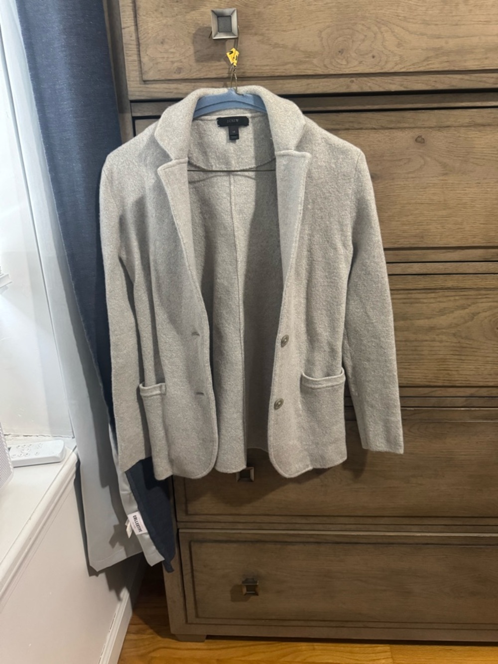 J. Crew Light Gray Sweater Blazer Open-Front Knit Cardigan